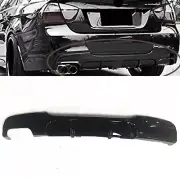 Gloss Black Rear Bumper Diffuser Lip Dual Exhaust For BMW E90 E91 M Sport 05-12 (for: BMW)