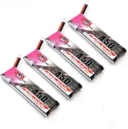GNB 4pcs 450mAh 1S HV LiPo Battery JST-PH 2.0 3.8V 80C PowerWhoop mCPX Connec...