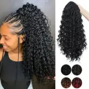 Synthetic 18Inch LongCurly Ponytail Drawstring Clip in Hair Extension Puff Afro