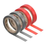 4Pcs 26Ft Tennis Racket Badminton Racquet Grip Finishing Tapes, Red/Grey