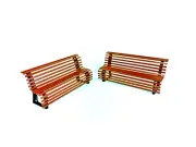 Diorama parts 1:18 scale Street benches Model car display decoration Size 1/18