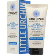 Little Urchin SPF 50 Natural Face Clear Zinc Sunscreen 50g