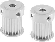 2pcs HTD3M 18T Timing Pulley 5/6/6.35/7/8/10mm Inner Bore 11/16mm Width Aluminium Alloy Pulley Wheel for 3D Printer(6.35mm,16mm)