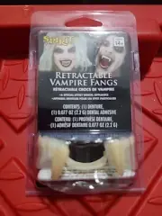 Retractable Vampire fangs Costume Accessory W/ dental adhesive SPIRIT Halloween