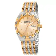 Women's August Steiner AS8177TTG Swarovski Crystal Sunray Dial Day/Date Watch