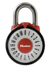 Red Master Lock Lot 2-1/8 in. (54 mm.) Wide Magnification Combination Padlock