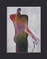 8X10 Matted Print Western Art Picture: Fritz Scholder, American Portrait (1981)