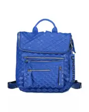 Desigual Women's Quilted Leather Backpack Blue