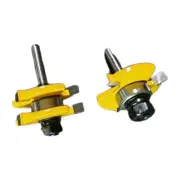 FivePears 2 Pieces of Tongue and Groove Router Bits Set with 1/4" Shank,3 Teeth