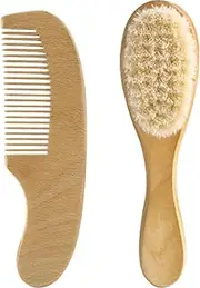 QUMIIRITY 1 Set Hair Brush Wooden Comb Wool Bristle Brush for Newborns Gentle Scalp Care Lightweight Safe for Sensitive Skin for Daily Use