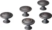 Amazon Basics Traditional Top Ring Cabinet Knob, 3.1cm, Oil Rubbed Bronze, 25-Pack