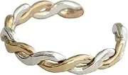 [TOE RINGS & THINGS] Toe Ring | Twine Braid .925 Sterling Silver & Gold Fill Adjustable Ring | Made in USA
