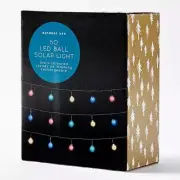 Christmas Festive Outdoor Rechargeable Solar 50 LED Multi-coloured Ball Lights