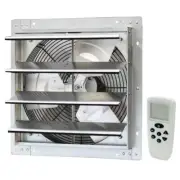 iLIVING Gable Mount Shutter Fan/Vent 1200 CFM Silver Electric Powered In Silver