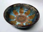 Wheel Thrown & Slip Trailed 5 Inch Bowl - Handmade Studio Pottery