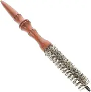 minkissy Straight Hair Comb Brush for Blow Drying Styling Brush Round Hair Brush Hair Comb for Men Brush Rolling Comb Small Brush Hair Brushes for Women Round Hair Brush Men Wood Brown