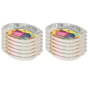 12x Topchef Home Kitchen Large Oval Disposable Aluminium Foil Roasting Tray