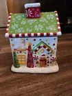 Temp-tations Gingerbread House Cookie Jar Christmas Snowman New Table Whimsy