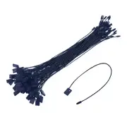 140Pcs Nylon Hang Tag String 6.7" Snap Lock Pins Loop Price Tag Navy Blue