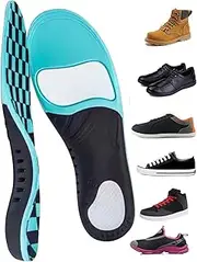 [Generic] Arch Support Shoe Inserts | Breathable Feet Insoles,Sports Shoe Insoles, Orthotic Insoles for Men Women, High Arch Work Boot Foot Inserts