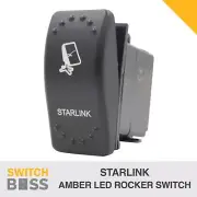 Starlink LASER ETCHED Rocker Switch - AMBER LED 12v 24v Toggle On-Off