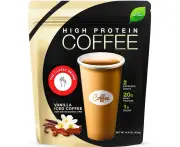 High protein coffee,protein, coffee drink, 1 G Sugar, 20 G Protein, 14 Servings Vanilla flavour, Instant coffee, Whey Protein, Gluten Free, Espresso coffee