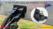 Caravan 7 pin and DUAL / twin Anderson Style plug trailer plug holder UV STABLE
