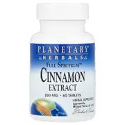 Planetary Herbals, Full Spectrum™ Cinnamon Extract, 60 Tablets
