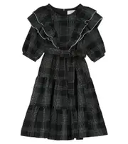[Paade Mode] Paade Mode Checked cotton dress Y 6 black