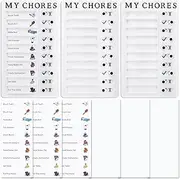3 Pcs Chore Chart for Kids Multiple Kids Reusable to Do List Detachable My Chores Checklist with Daily Routine and Schedule Planner RV Checklist, Planning Board and Reminder (My Chores)