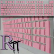104Pcs Pink Pudding Full Size Key PBT Double Shot Keycaps Mechanical Keyboard PC