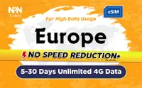 在飛比找KLOOK 客路優惠-歐洲43個國家 / 地區5 - 30天無限流量4G eSIM