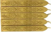 Gold Sealing Wax with wick, 5 Sticks, beautiful classic wax for cards & letters