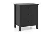 Giantex 3-Drawer Modern Nightstand Bedside Table End Side Table Coffee Table Black