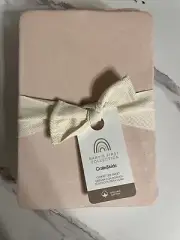 Crate & Barrel Kids Crib Fitted Sheet Purple Mauve Organic Cotton Baby Crib 28”x