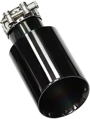1 Pcs Black Customized Size Stainless Steel Car Exhaust Tip Universal Bevel Muffler Tip 60mm 63mm Nozzle Exhaust System Tailtip(ID57MMOD89MM1 PCS)