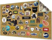 Yzpacc Tactical Patch Display Board, Hook & Loop Foldable Combat Morale Military Patch Hang Holder Panel for Military Army