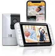 Kodak C525 Smart Video Baby Monitor with Motorised PT Camera, 5-Inch Size, Black/White (C525P)