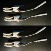 4 EAR CLIP CLAMP ELECTRODE WIRE LEAD CABLES~CONNECTORS FOR DIGITAL MASSAGER TENS