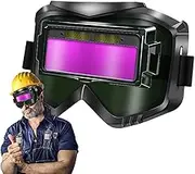 Auto Darkening Welding Goggles - Eye Protection Wrap-Around Welding Lens - Protective Lens Eyewear Automatic Adjust Welder Safety Goggles