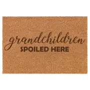 Coir Door Mat Entry Doormat Grandchildren Spoiled Here Grandparent Grandmother