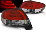 Paar Rückleuchten for Peugeot 206 nach 1998->Rot Weiss LED BAR AU LDPE20WP XINO