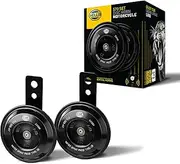 HELLA 012588011 Motorcycle Series Black 12V Disc Horn Kit (Universal Fit-Set/Box)