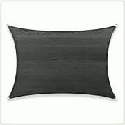 COLOURTREE Sun Shade Sail Screen Canopy Patio Weather-Resistant Rectangle Black