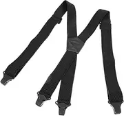 [LALADEFIEE] Black Suspenders Men Wedding Suspender Work Suspenders Pants Mens Suspenders for Jeans Men Suspenders for Jeans Dress Suspenders for Men Costume Tuxedo Suspenders Polyester