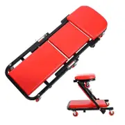 Folding Creeper Mechanic Stool Seat Garage Repair Trolley Laying Board Workshop