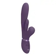 Vive Ena Triple Action Thrusting Rabbit Vibrator -Purple