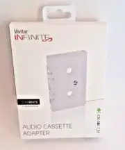 Vivitar V15688-WHITE Infinite Stereo Audio Cassette Adapter Play Car Player