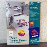 Avery TShirt Iron On Transfer Sheets For Ink Jet Printers 6 Sheets 8.5x11 3271