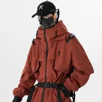 在飛比找momo購物網優惠-【巴黎精品】工裝外套休閒夾克(嘻哈休閒解構戰術男外套a1ec